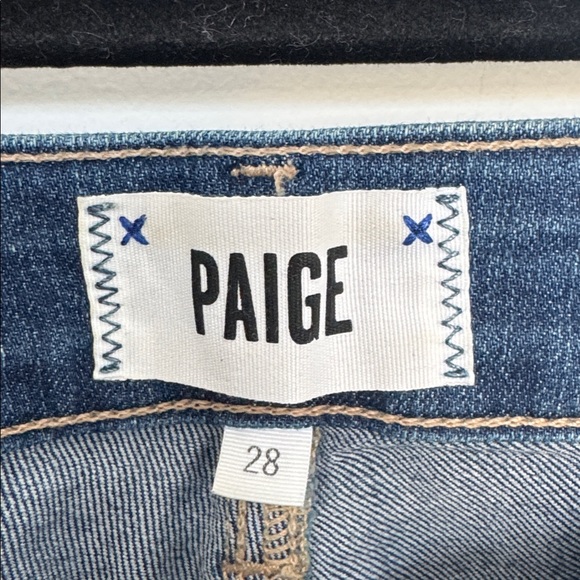 PAIGE Verdugo Crop Women's Dark Blue Ankle Jeans - Size 28 - Picture 4 of 7
